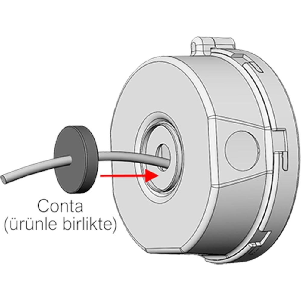 AlteBox-Click 120mm, Yuvarlak Giriş, Beyaz Kamera Buatı