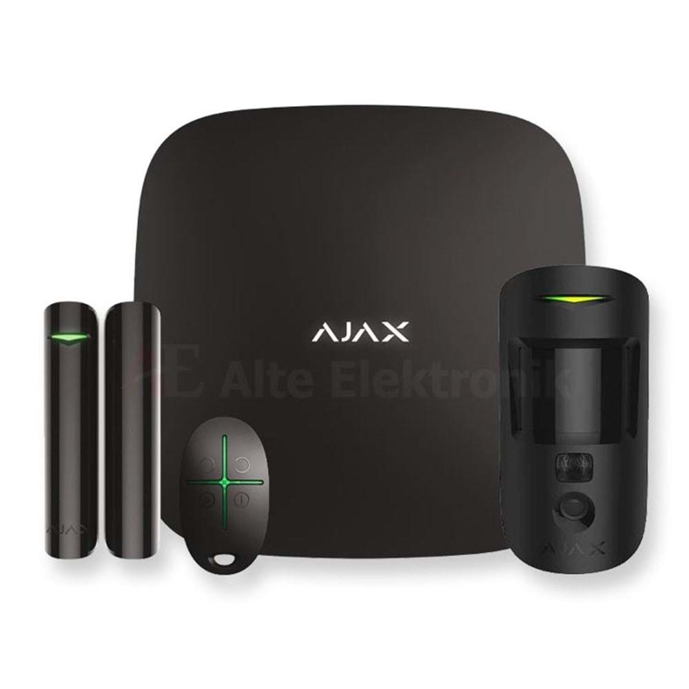 Ajax, Starter Hub Kit Siyah Set (Hup,Pır Dedektör,Manyetik Kontak ve Kumanda)