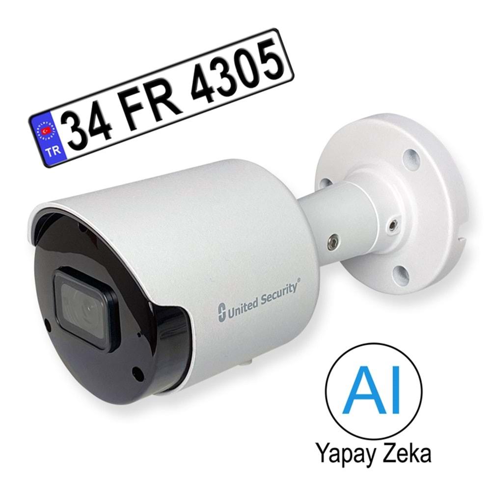 United Security, Yapay Zeka, 5Mp, H.265+, IP Bullet Kamera