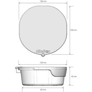 AlteBox-Mini Kamera Buatı Yuvarlak Giriş (Beyaz)