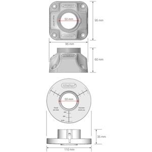 Altebox Acrobat 25cm, uPVC, Uzatma, Açık Gri