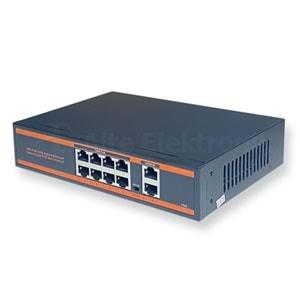 Switch PoE, 8port (100) + 2port gigabit, 150W