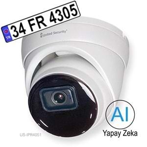 United Security, Yapay Zeka, 5Mp, H.265+, IP Turret Kamera